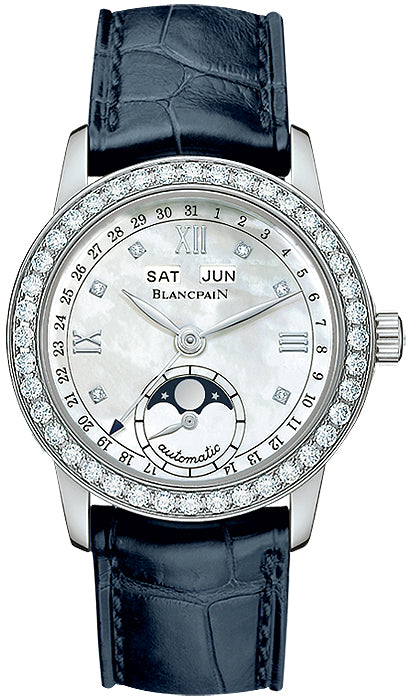 Blancpain Leman Ladies Moonphase & Complete Calendar 34mm 2360-4691a-55b