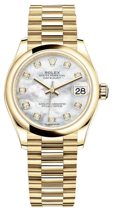 Rolex Datejust 31mm Yellow Gold 278248 MOP Diamond President