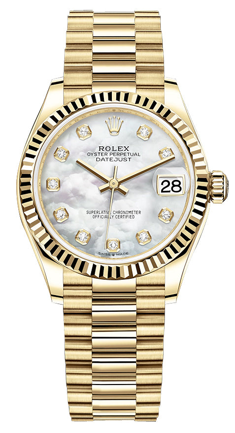 Rolex Datejust 31mm Yellow Gold 278278 MOP Diamond President