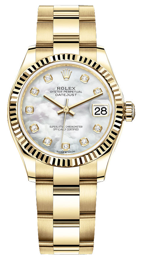 Rolex Datejust 31mm Yellow Gold 278278 MOP Diamond Oyster