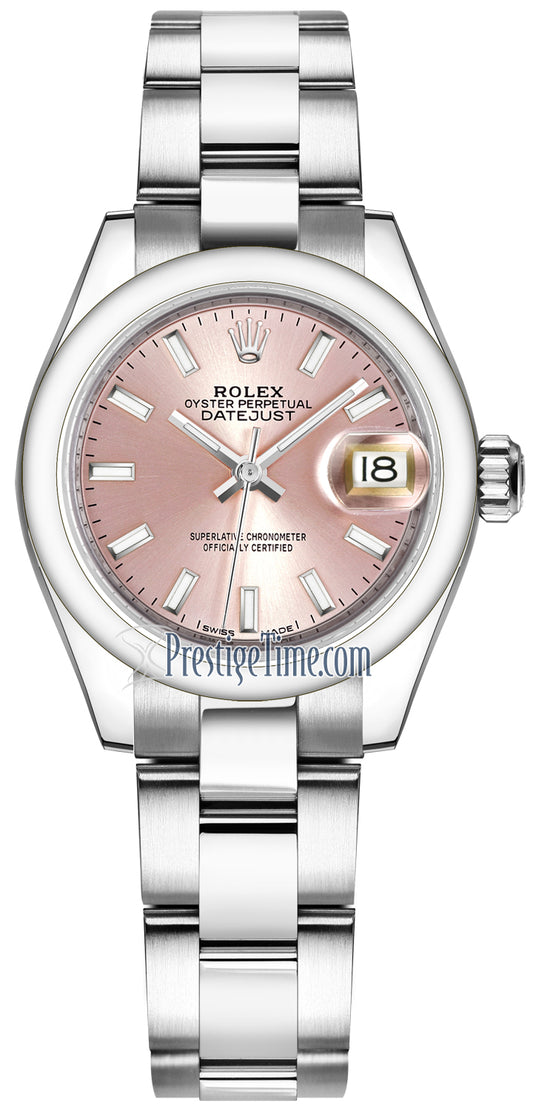 Rolex Lady Datejust 28mm Stainless Steel 279160 Pink Index Oyster