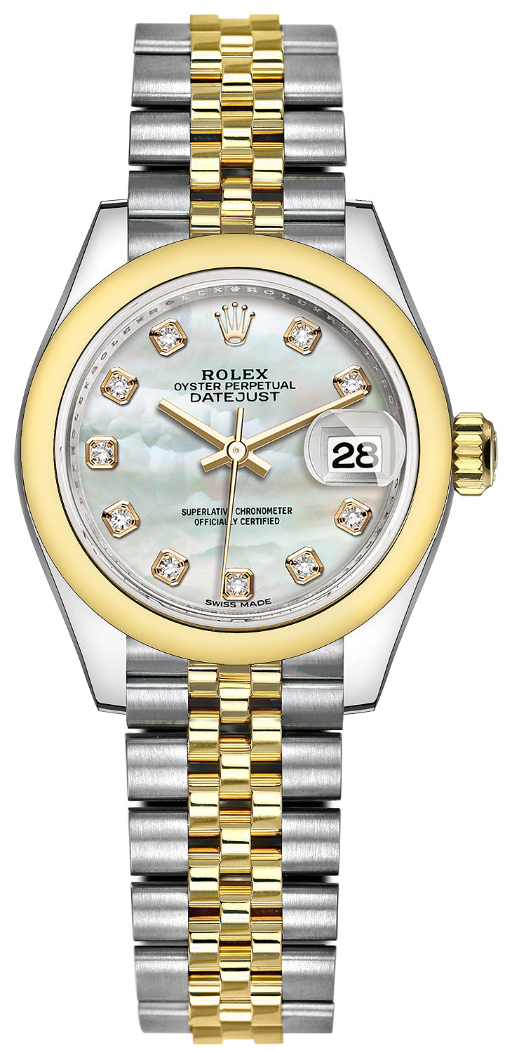 Rolex Lady Datejust 28mm Stainless Steel and Yellow Gold 279163 MOP Diamond Jubilee