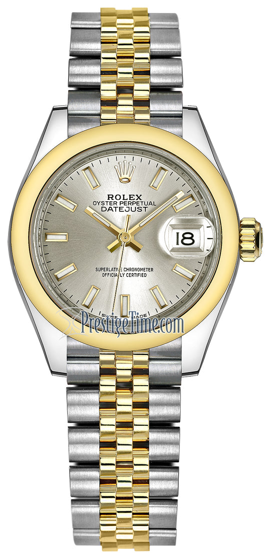 Rolex Lady Datejust 28mm Stainless Steel and Yellow Gold 279163 Silver Index Jubilee