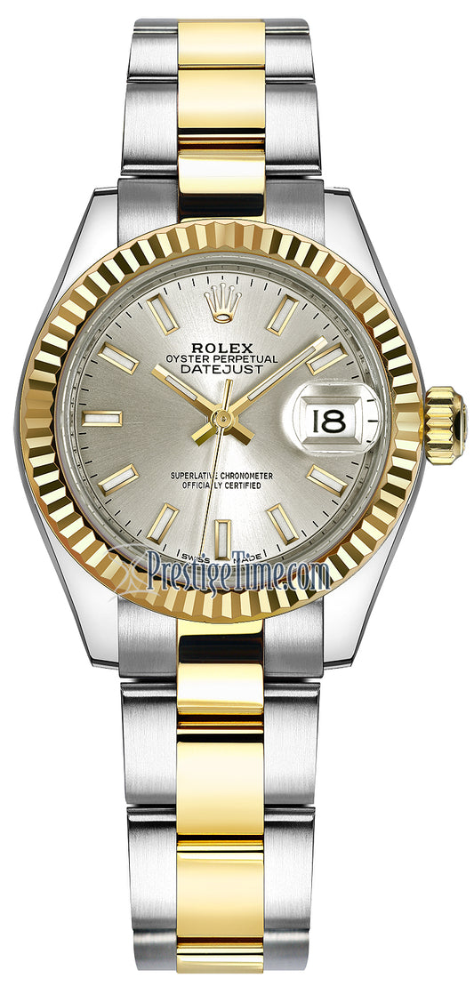 Rolex Lady Datejust 28mm Stainless Steel and Yellow Gold 279173 Silver Index Oyster