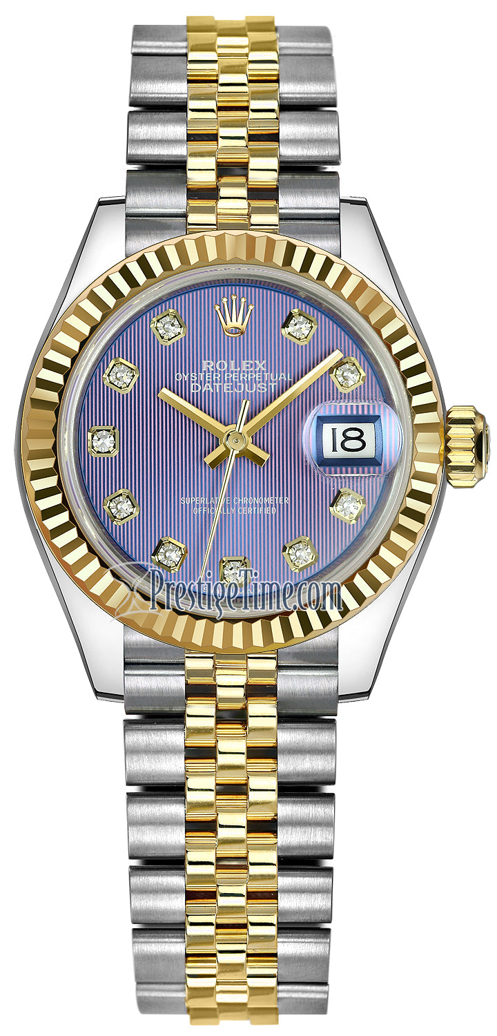 Rolex Lady Datejust 28mm Stainless Steel and Yellow Gold 279173 Lavender Diamond Jubilee