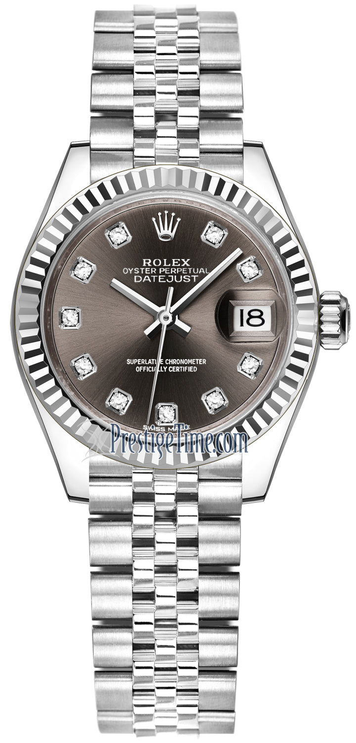 Rolex Lady Datejust 28mm Stainless Steel 279174 Dark Grey Diamond Jubilee