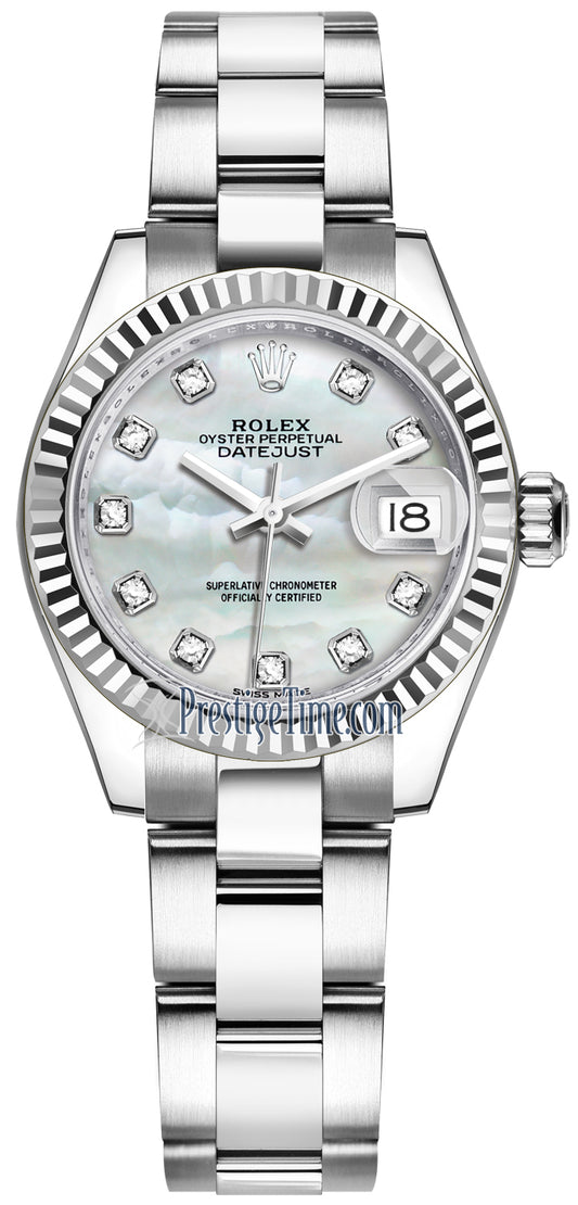 Rolex Lady Datejust 28mm Stainless Steel 279174 MOP Diamond Oyster