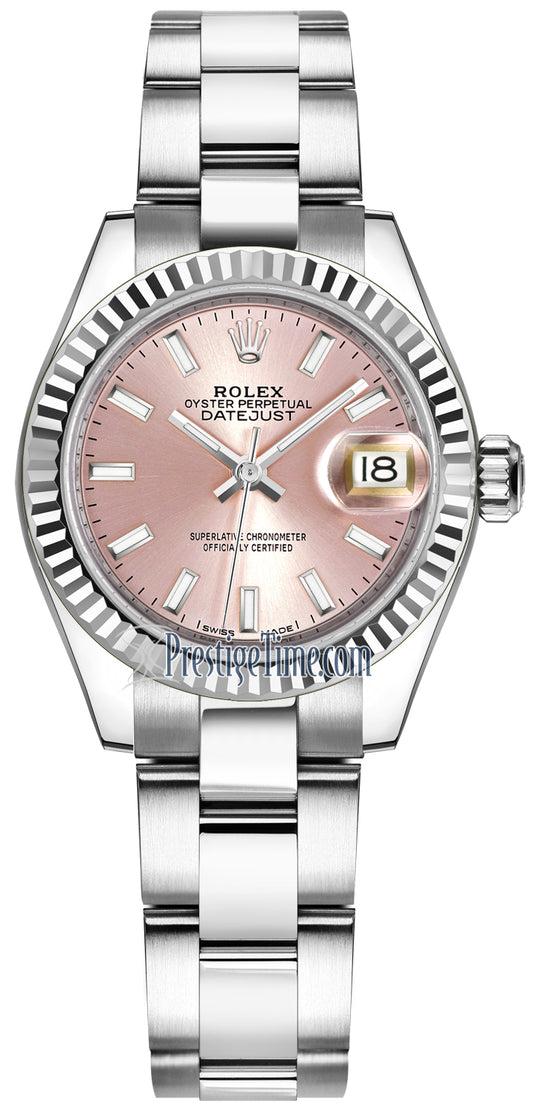 Rolex Lady Datejust 28mm Stainless Steel 279174 Pink Index Oyster