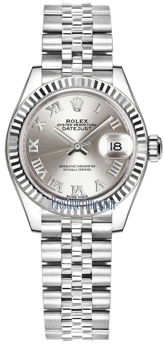 Rolex Lady Datejust 28mm Stainless Steel 279174 Silver Roman Jubilee