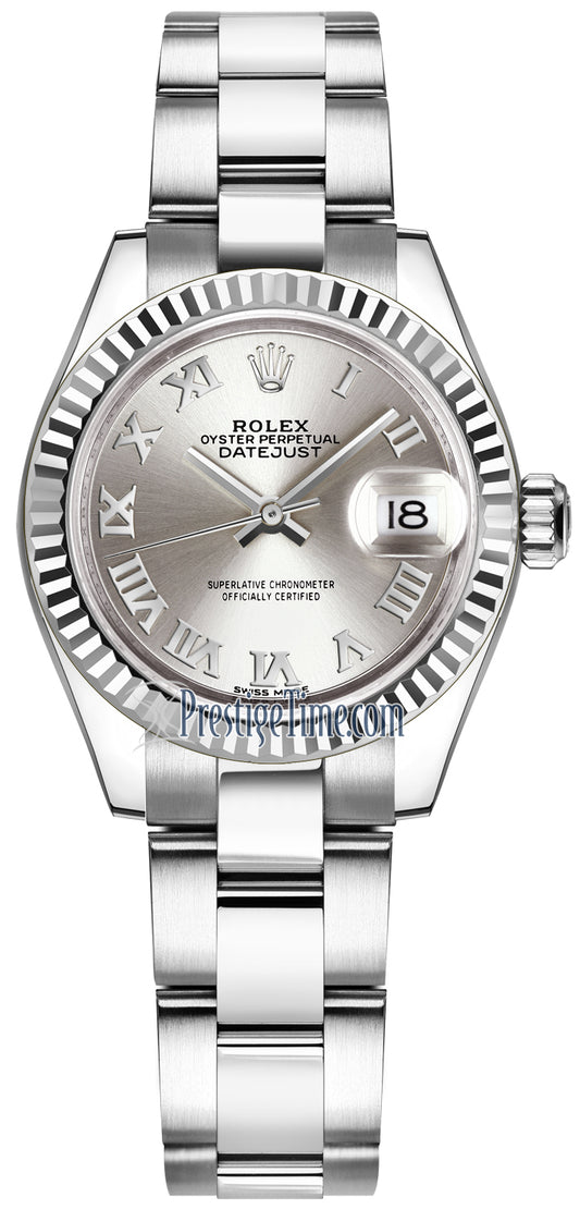 Rolex Lady Datejust 28mm Stainless Steel 279174 Silver Roman Oyster