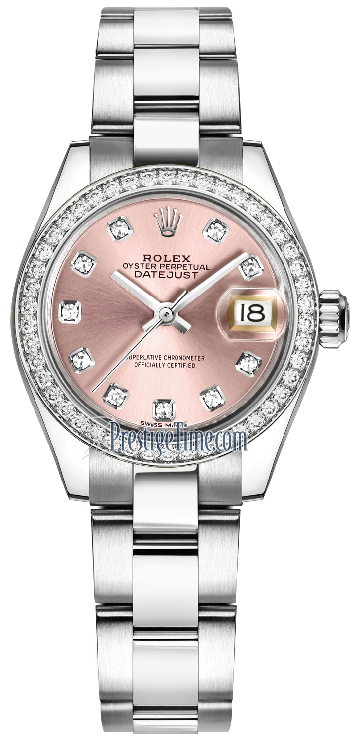 Rolex Lady Datejust 28mm Stainless Steel 279384RBR Pink Diamond Oyster