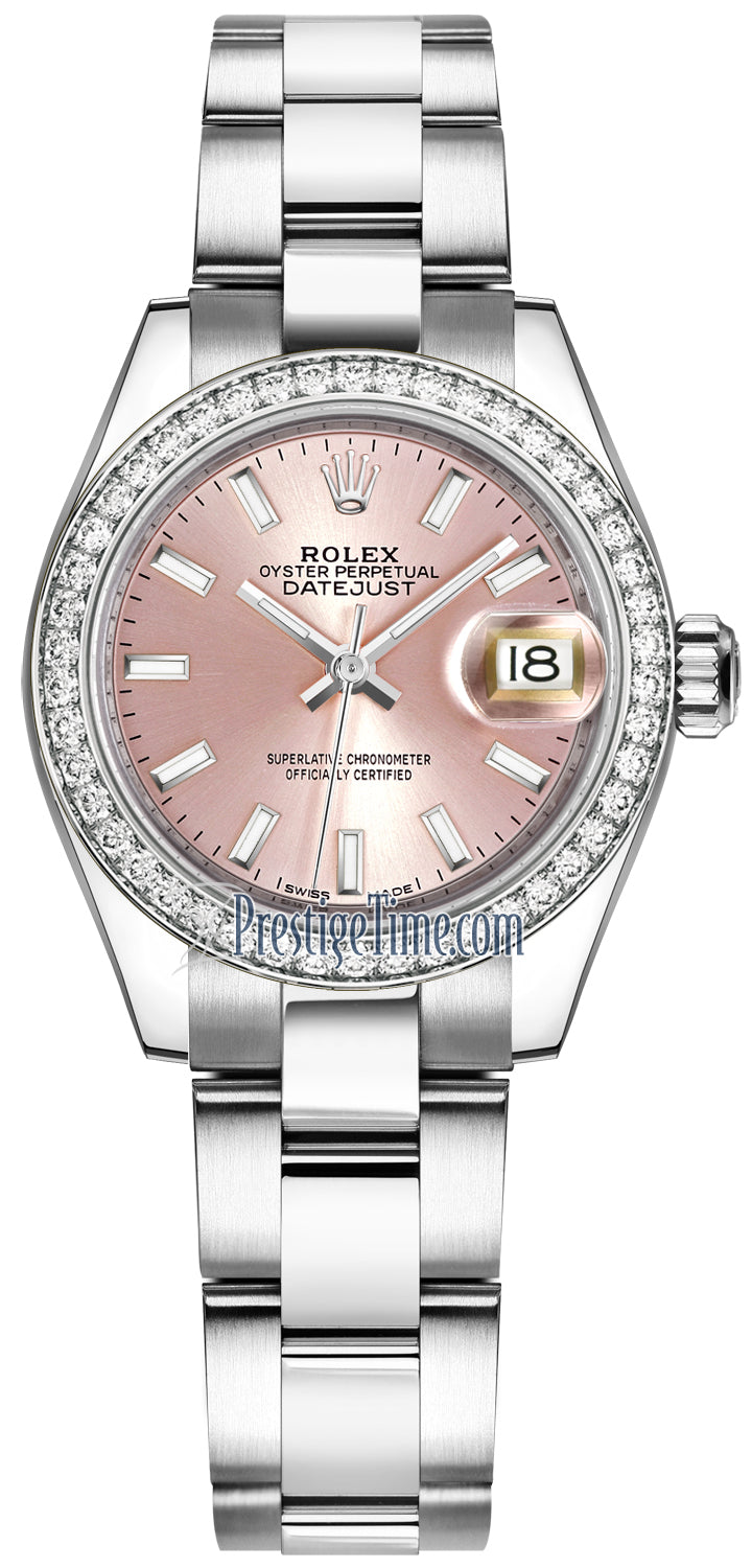 Rolex Lady Datejust 28mm Stainless Steel 279384RBR Pink Index Oyster