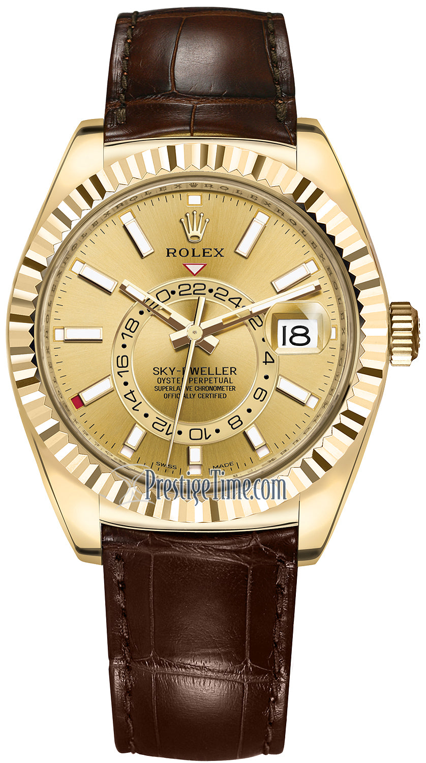 Rolex Sky Dweller 42mm 326138 Champagne Index