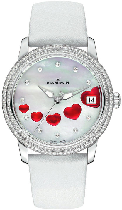 Blancpain Ladies Ultra Slim Automatic 34mm 3400-4554-58b St Valentin