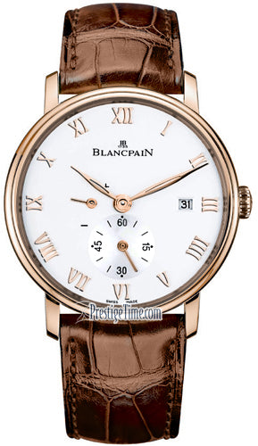 Blancpain Villeret Small Seconds Date & Power Reserve Mechanical 6606-3642-55b