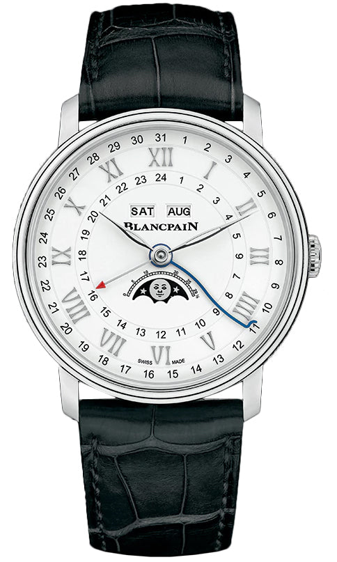 Blancpain Villeret Moonphase Complete Calendar GMT 40mm 6676-1127-55b