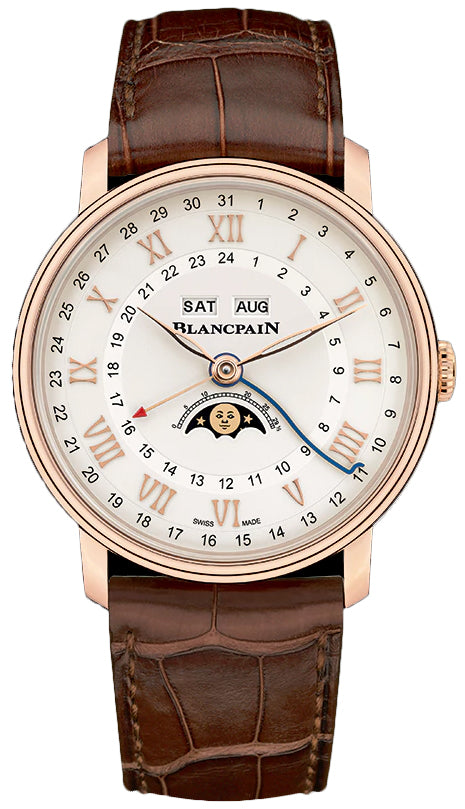 Blancpain Villeret Moonphase Complete Calendar GMT 40mm 6676-3642-55b