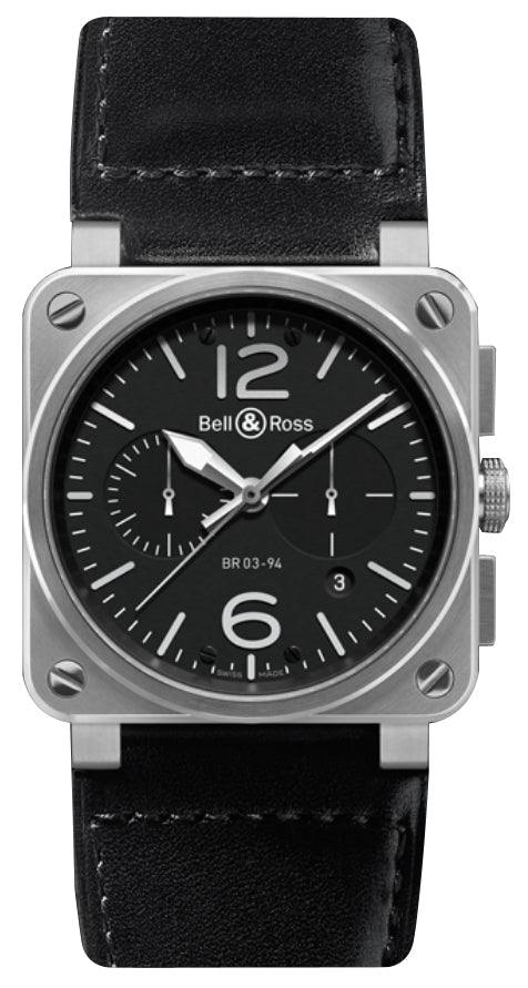 Bell & Ross BR03-94 Chronograph 42mm BR0394-BL-SI/SCA