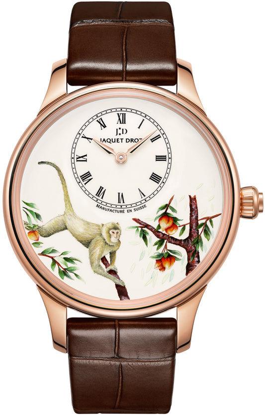 Jaquet Droz Les Ateliers d'Art Petite Heure Minute Enamel Painting 39mm j005013208 MONKEY