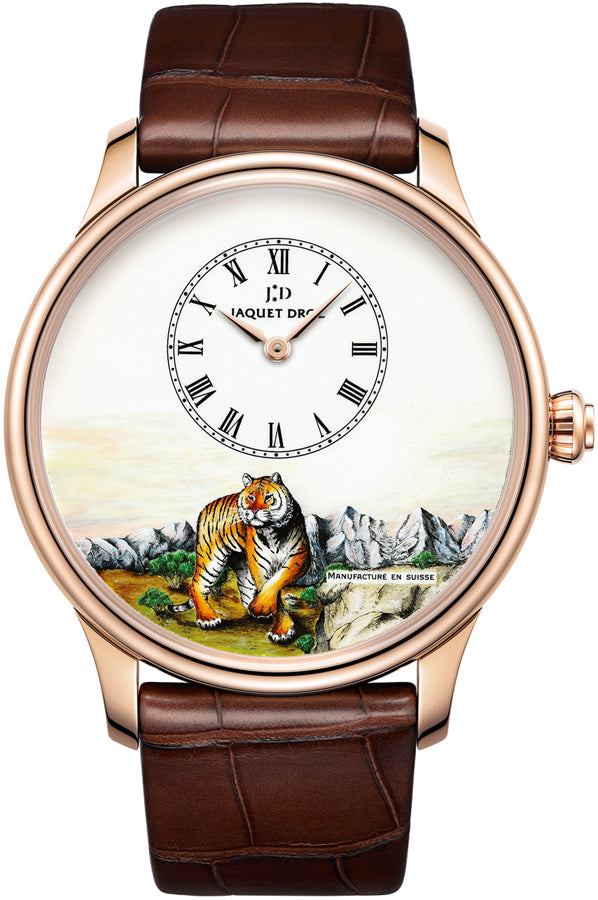 Jaquet Droz Les Ateliers d'Art Petite Heure Minute Enamel Painting 43mm J005033297 TIGER