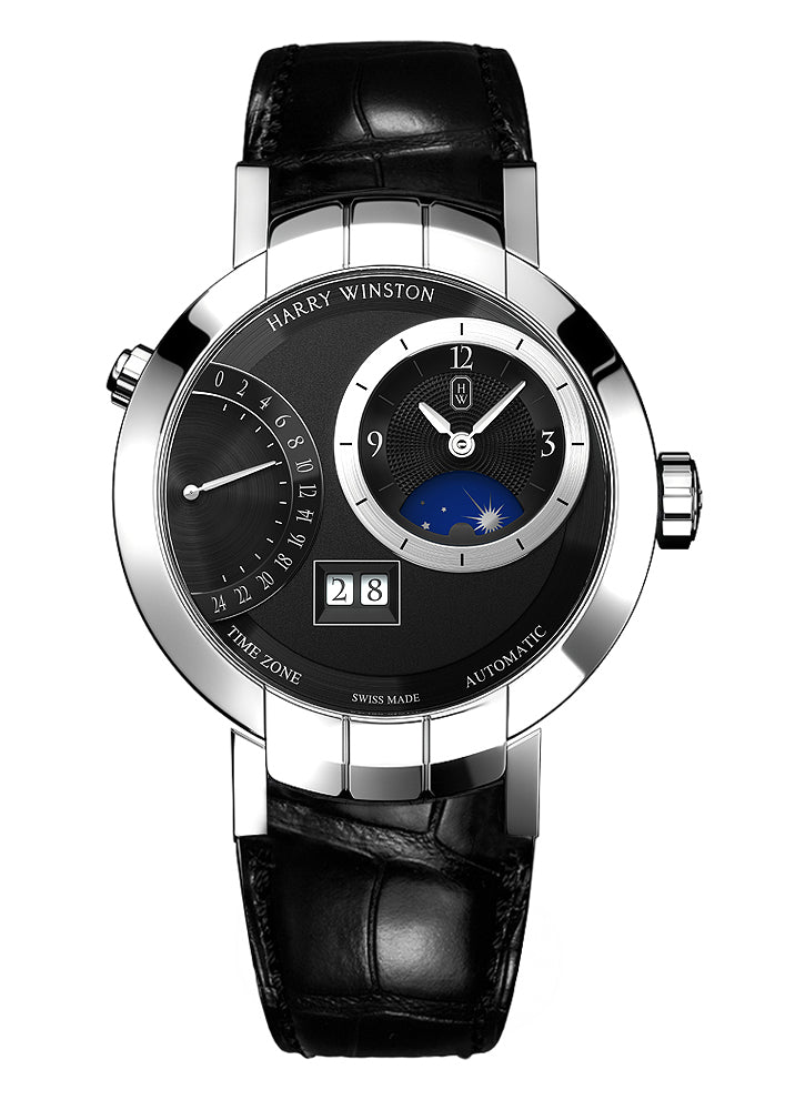 Harry Winston Premier Excenter Timezone 41mm prnatz41ww001