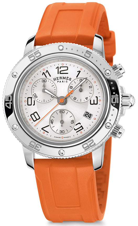 Hermes Clipper Chrono Quartz GM 36mm 036081WW00