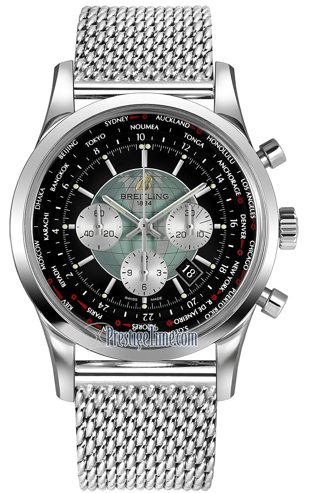 Breitling Transocean Chronograph Unitime ab0510u4/bb62-ss