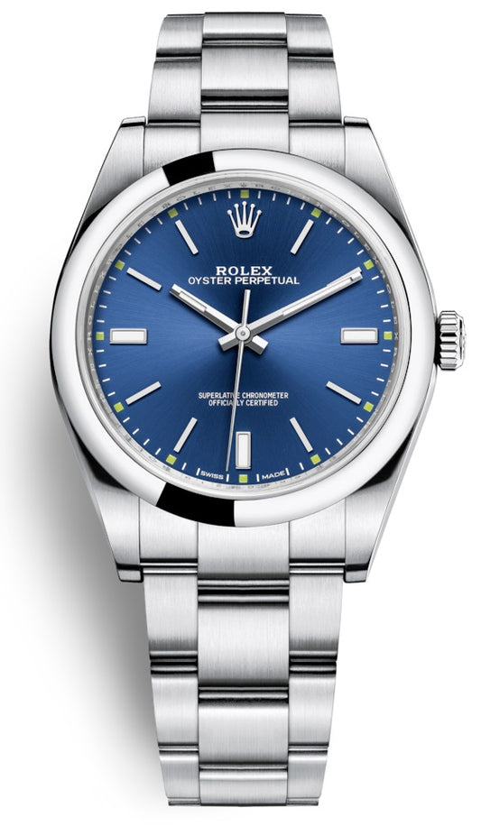 Rolex Oyster Perpetual 39mm Automatic Blue Dial 114300