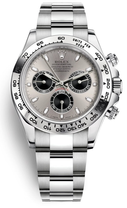 ROLEX COSMOGRAPH DAYTONA 18KT WHITE GOLD Steel and black DIAL 116509