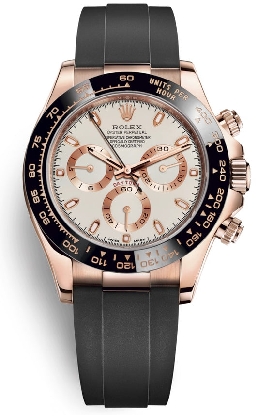 Rolex Cosmograph Daytona Everose Gold Ivory Index Dial Oysterflex 116515