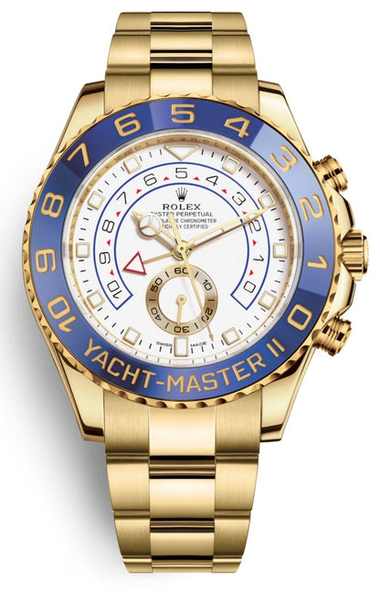 Rolex Yacht-Master II 18k Yellow Gold 44mm White Dial Chronograph 116688