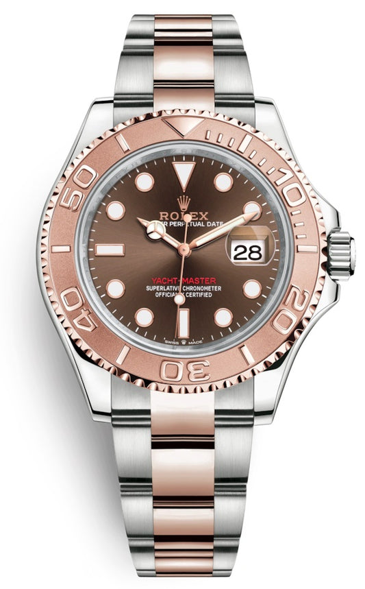 Rolex Yacht-Master 40 Chocolate Dial Oyster Two Tone Stainless Steel Rose Gold 126621