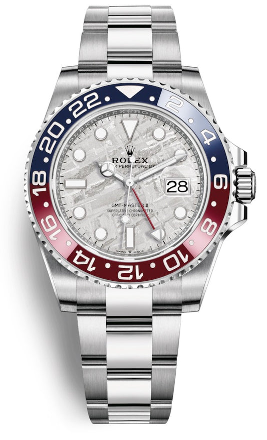 Rolex GMT-Master II Automatic 18kt White Gold PEPSI Bezel Meteorite Dial 126719
